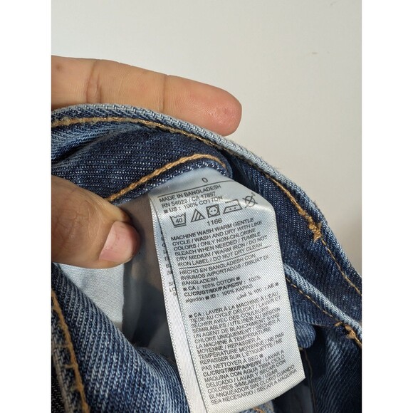 Old Navy Womens Blue Taper Mid Rise Jeans Sz 0 Streetwear Baggy Capsule Classic - Picture 8 of 9